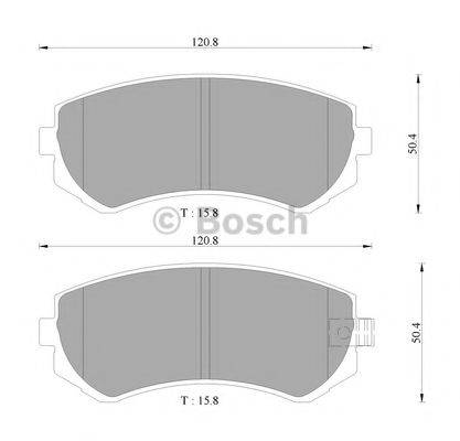 BOSCH 0986505970 Комплект гальмівних колодок, дискове гальмо