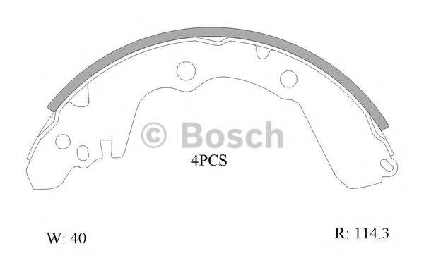 BOSCH 0986AB0004 Комплект гальмівних колодок