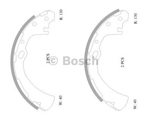 BOSCH 0986AB0044 Комплект гальмівних колодок