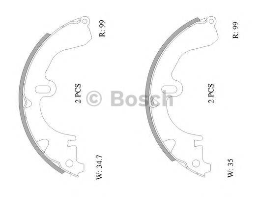 BOSCH 0986AB0089 Комплект гальмівних колодок