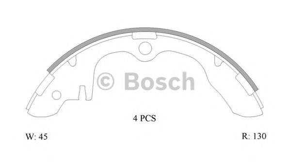 BOSCH 0986AB0124 Комплект гальмівних колодок