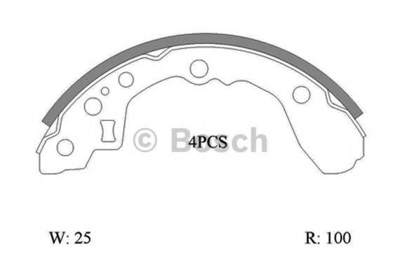 BOSCH 0986AB0138 Комплект гальмівних колодок