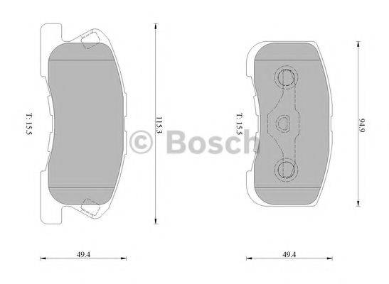 BOSCH 0986AB0220 Комплект гальмівних колодок, дискове гальмо