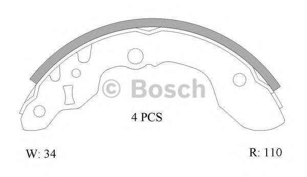 BOSCH 0986AB0856 Комплект гальмівних колодок