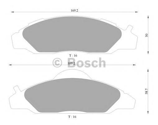 BOSCH 0986AB1003 Комплект гальмівних колодок, дискове гальмо