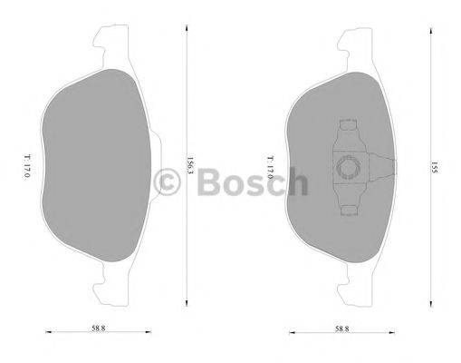 BOSCH 0986AB1005 Комплект гальмівних колодок, дискове гальмо