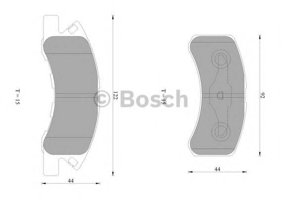 BOSCH 0986AB1079 Комплект гальмівних колодок, дискове гальмо