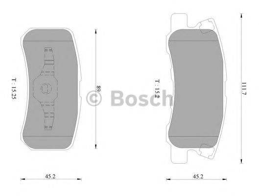 BOSCH 0986AB1130 Комплект гальмівних колодок, дискове гальмо