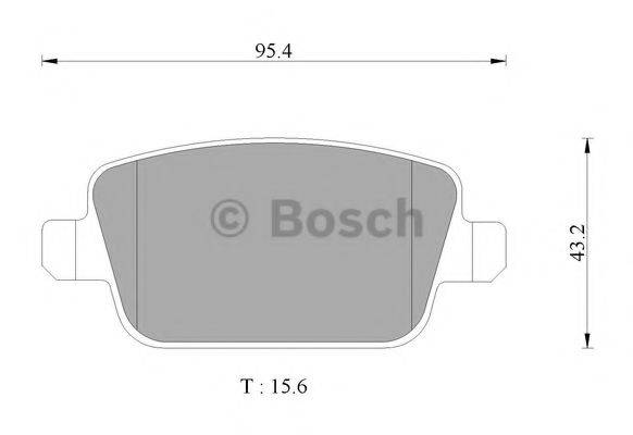 BOSCH 0986AB1144 Комплект гальмівних колодок, дискове гальмо