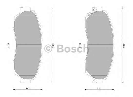 BOSCH 0986AB1376 Комплект гальмівних колодок, дискове гальмо