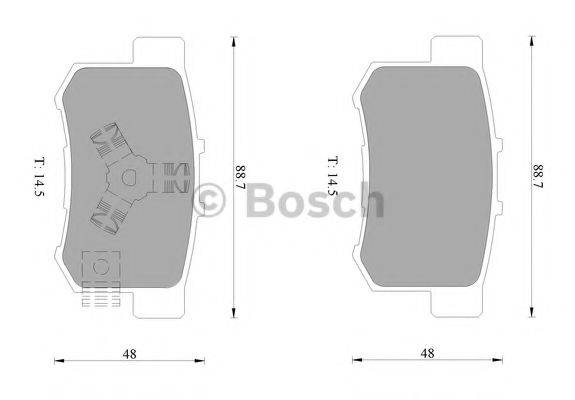 BOSCH 0986AB1380 Комплект гальмівних колодок, дискове гальмо