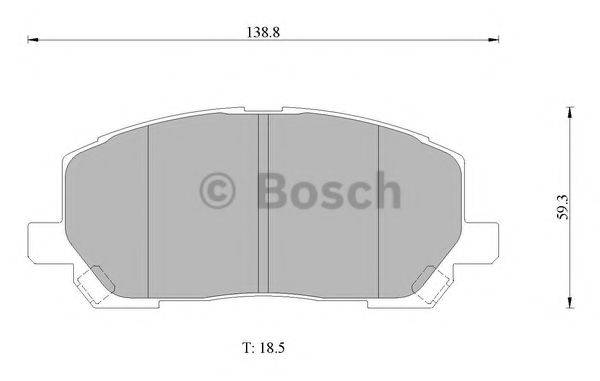 BOSCH 0986AB1411 Комплект гальмівних колодок, дискове гальмо