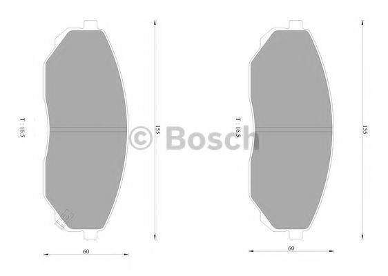 BOSCH 0986AB1441 Комплект гальмівних колодок, дискове гальмо