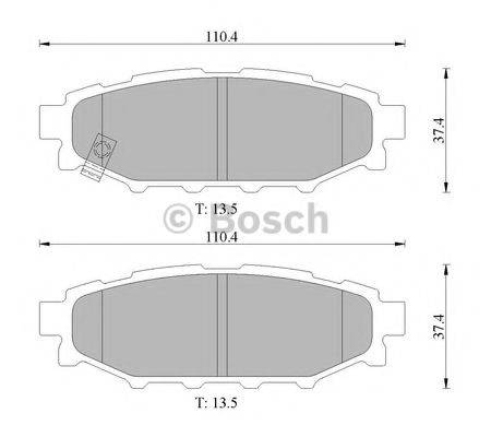 BOSCH 0986AB1474 Комплект гальмівних колодок, дискове гальмо