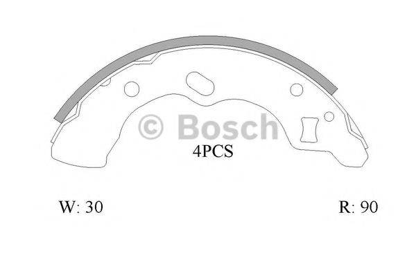 BOSCH 0986AB1513 Комплект гальмівних колодок