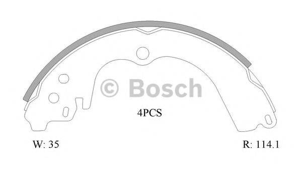 BOSCH 0986AB1518 Комплект гальмівних колодок