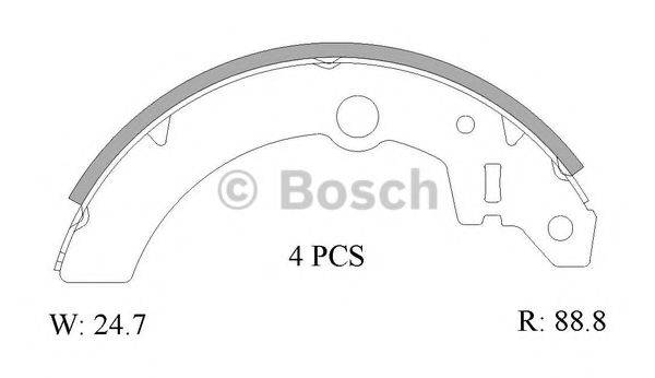 BOSCH 0986AB1555 Комплект гальмівних колодок