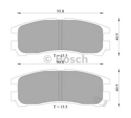 BOSCH 0986AB2011 Комплект гальмівних колодок, дискове гальмо