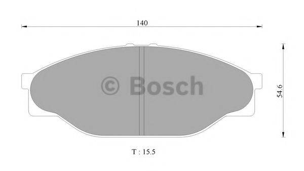 BOSCH 0986AB2071 Комплект гальмівних колодок, дискове гальмо