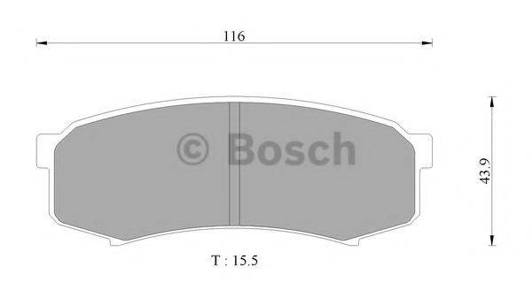 BOSCH 0986AB2074 Комплект гальмівних колодок, дискове гальмо