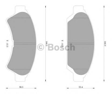 BOSCH 0986AB2203 Комплект гальмівних колодок, дискове гальмо