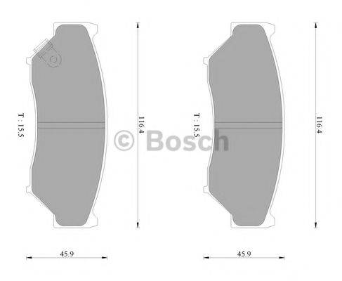 BOSCH 0986AB2211 Комплект гальмівних колодок, дискове гальмо