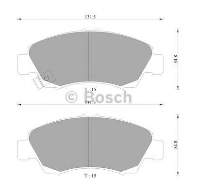 BOSCH 0986AB2216 Комплект гальмівних колодок, дискове гальмо