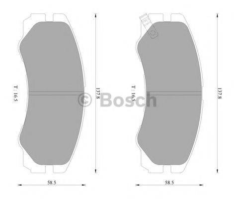 BOSCH 0986AB2234 Комплект гальмівних колодок, дискове гальмо