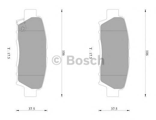 BOSCH 0986AB2246 Комплект гальмівних колодок, дискове гальмо