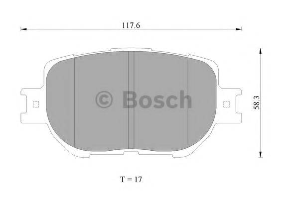 BOSCH 0986AB2284 Комплект гальмівних колодок, дискове гальмо