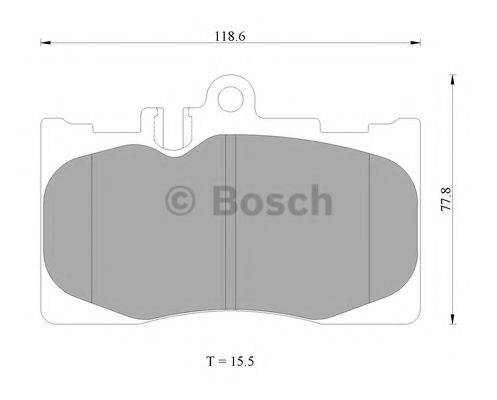 BOSCH 0986AB2286 Комплект гальмівних колодок, дискове гальмо