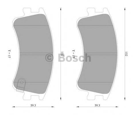 BOSCH 0986AB2296 Комплект гальмівних колодок, дискове гальмо