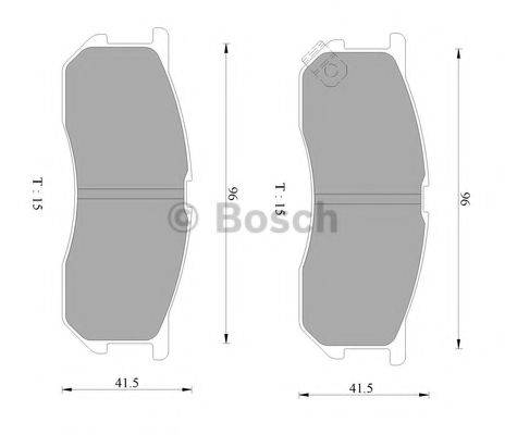 BOSCH 0986AB2314 Комплект гальмівних колодок, дискове гальмо