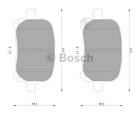 BOSCH 0986AB2326 Комплект гальмівних колодок, дискове гальмо