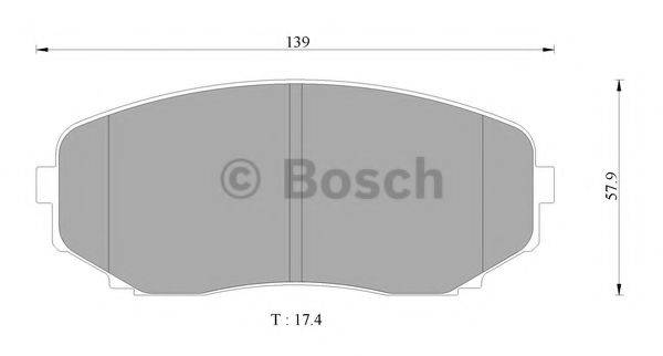 BOSCH 0986AB2373 Комплект гальмівних колодок, дискове гальмо