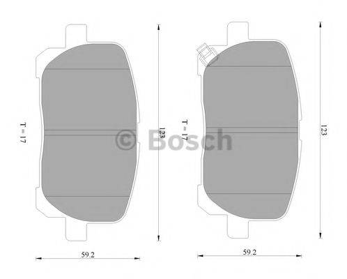 BOSCH 0986AB2386 Комплект гальмівних колодок, дискове гальмо