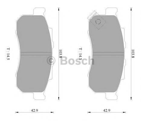 BOSCH 0986AB2418 Комплект гальмівних колодок, дискове гальмо