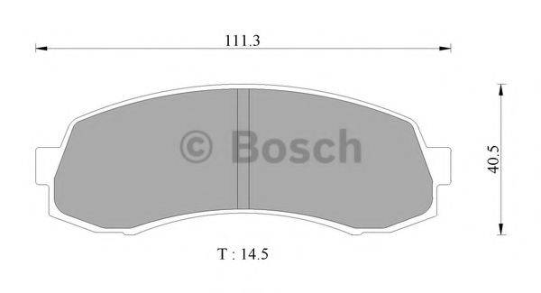 BOSCH 0986AB2434 Комплект гальмівних колодок, дискове гальмо