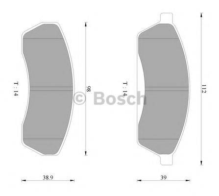 BOSCH 0986AB2436 Комплект гальмівних колодок, дискове гальмо