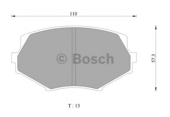 BOSCH 0986AB2454 Комплект гальмівних колодок, дискове гальмо