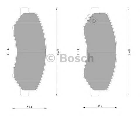 BOSCH 0986AB2479 Комплект гальмівних колодок, дискове гальмо