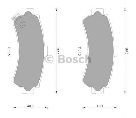 BOSCH 0986AB2482 Комплект гальмівних колодок, дискове гальмо