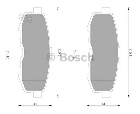 BOSCH 0986AB2496 Комплект гальмівних колодок, дискове гальмо