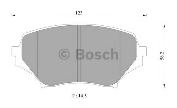 BOSCH 0986AB2501 Комплект гальмівних колодок, дискове гальмо