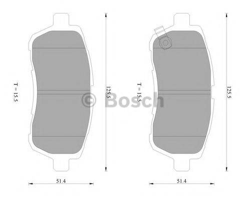 BOSCH 0986AB2502 Комплект гальмівних колодок, дискове гальмо