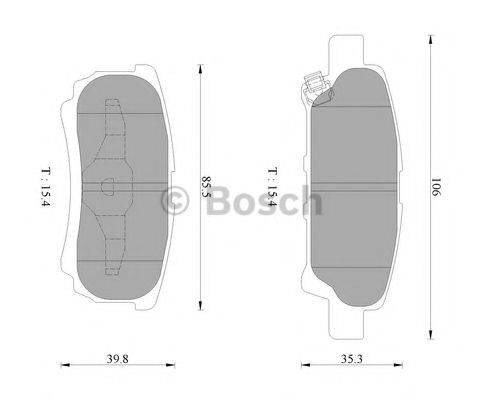 BOSCH 0986AB2754 Комплект гальмівних колодок, дискове гальмо