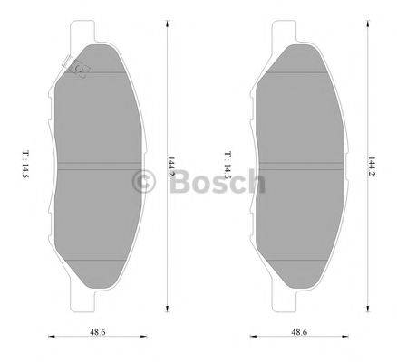 BOSCH 0986AB2777 Комплект гальмівних колодок, дискове гальмо