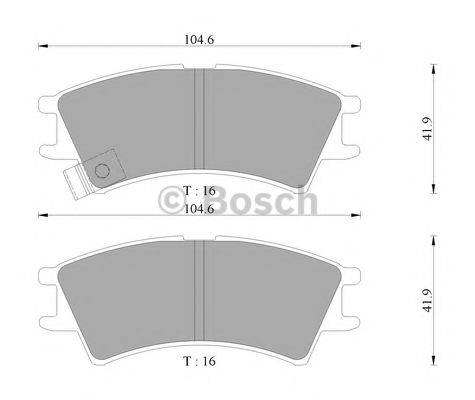 BOSCH 0986AB3045 Комплект гальмівних колодок, дискове гальмо