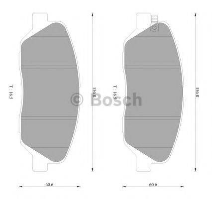 BOSCH 0986AB3095 Комплект гальмівних колодок, дискове гальмо