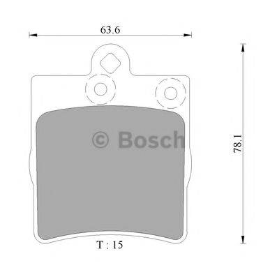 BOSCH 0986AB3128 Комплект гальмівних колодок, дискове гальмо